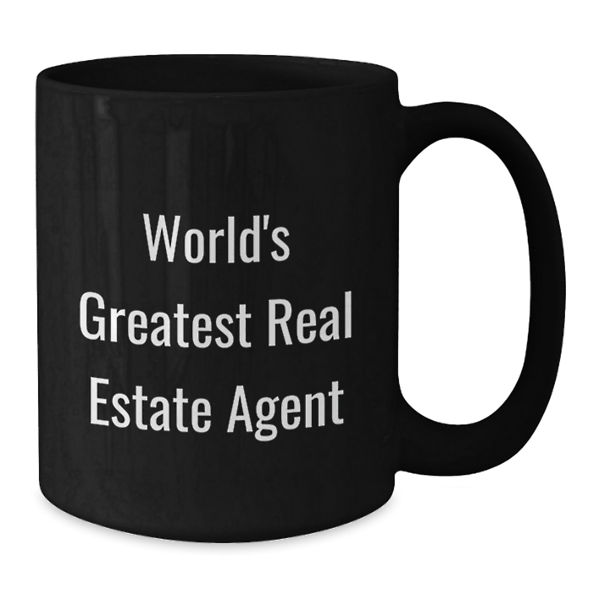 Real Estate Agent Gifts, Funny Quote, World's Greatest, Black Coffee Mug, Valentine's Unique Gifts from Friends for Men, Women, Family - Additional