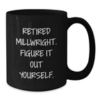 Gifts from Friends for Millwrights, Funny Millwright Coffee Mug, Inspirational Quotes for Graduation, Black Coffee Mug for Men - Additional