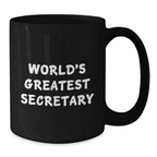 Funny World's Greatest Secretary Black Coffee Mugs for Secretary Dad Gifts from Family, Unique Secretary Gift Ideas for Father's Day - Additional