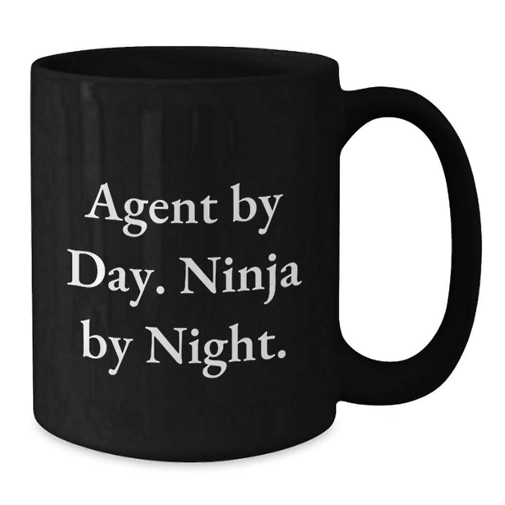 Agent Gifts for Men - Funny Quote Black Coffee Mug, Christmas Unique Gifts from Friends and Family, 11oz or 15oz
