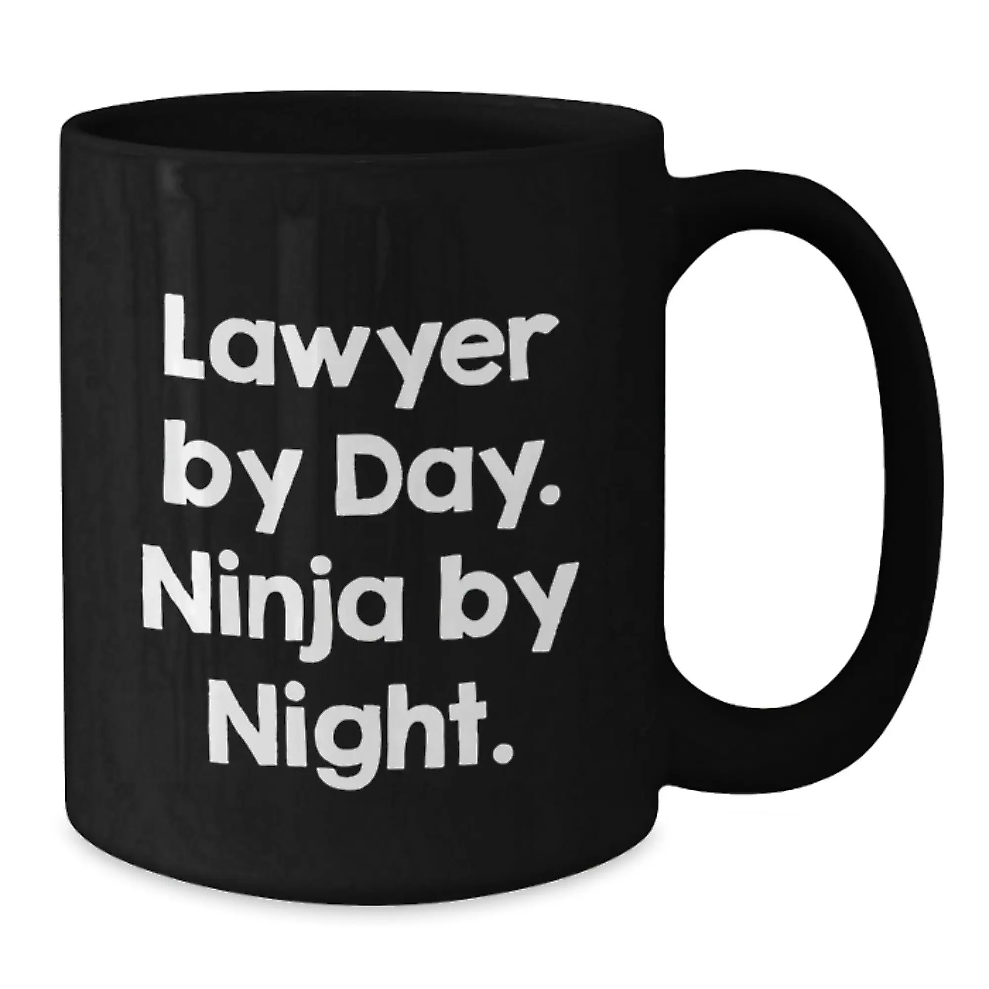 Funny Lawyer Gifts from Men to Lawyer Friends for Graduation Unique - Lawyer By Day. Ninja By Night. Black Coffee Mug - Additional