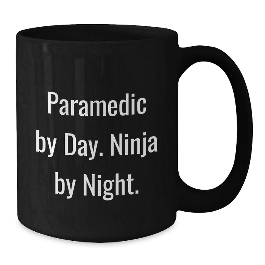 Funny Rescue Worker Gifts for Men, Unique Rescue Worker Black Coffee Mugs, Rescue Worker By Day Ninja By Night Christmas Unique Gifts from Men