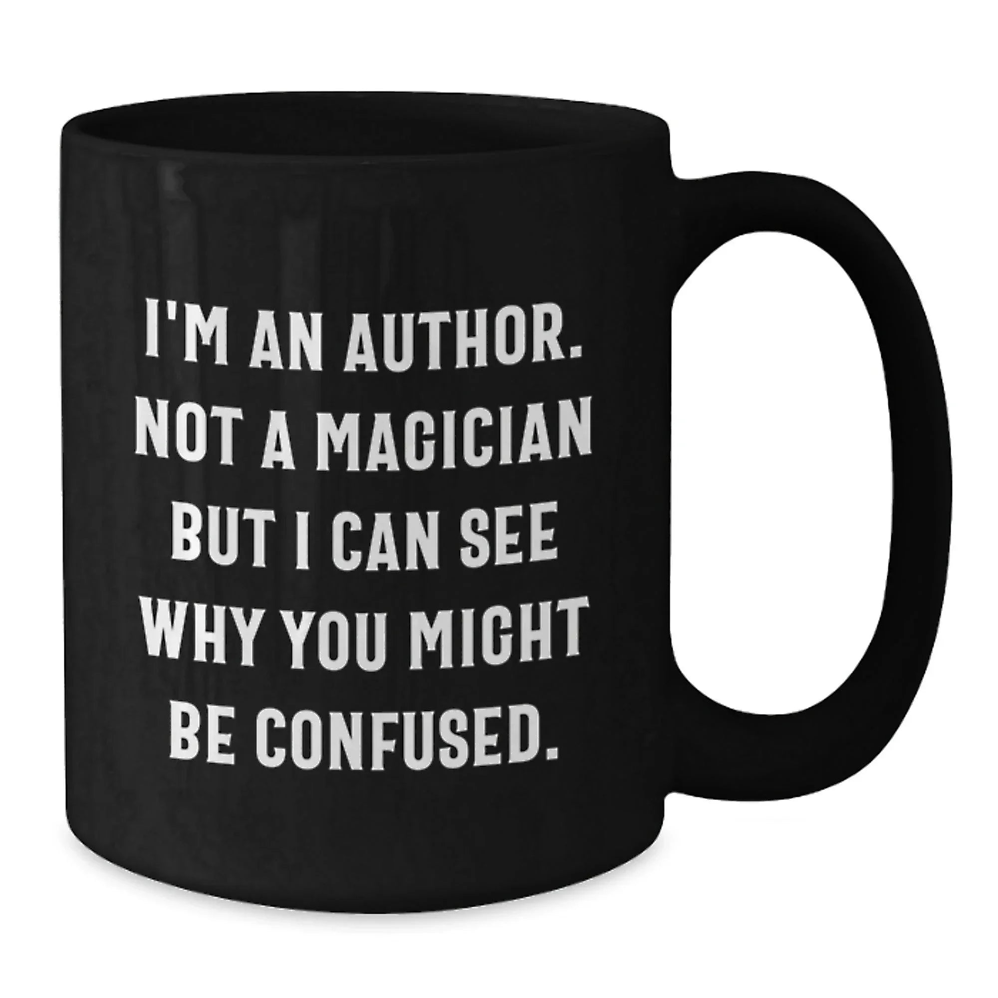 Funny Author Gifts for Him, Unique Christmas Unique Gifts from Friends, Men Black Coffee Mugs with Quote I'm An Author