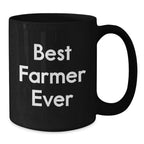 Best Farmer Ever Funny Graduation Gift Gifts from Family to Farmer Friends Unique Black Coffee Mug