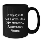 Birthday Gift for Her Medical Assistant Black Coffee Mug Surprise - Additional