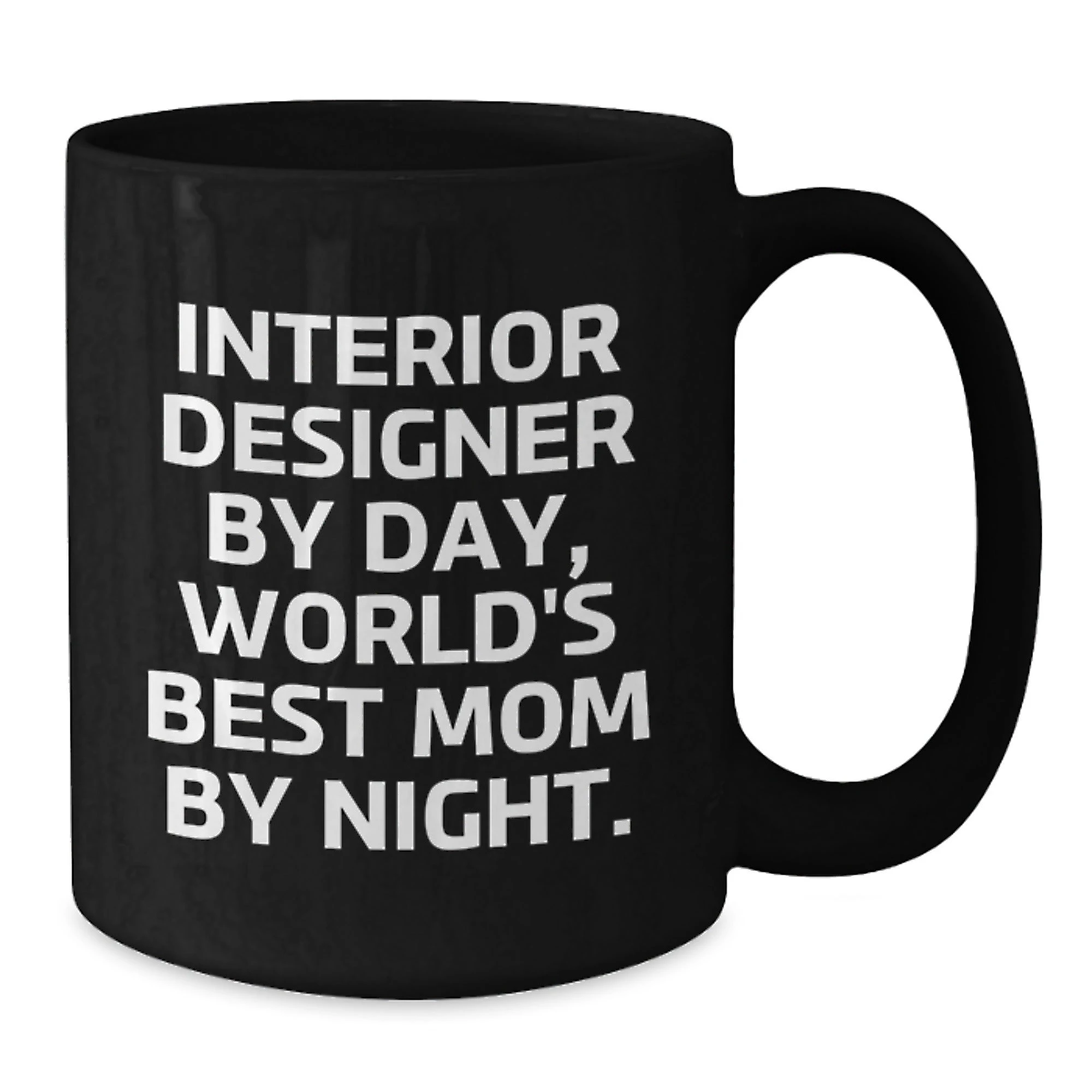 Funny Interior Designer Gifts from Mom for Interior Designer by Day World's Best Mom by Night Black Coffee Mug Christmas Unique Presents