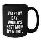 Funny Valet Gifts from Friends for Valet, Black Coffee Mug, Christmas Unique Presents