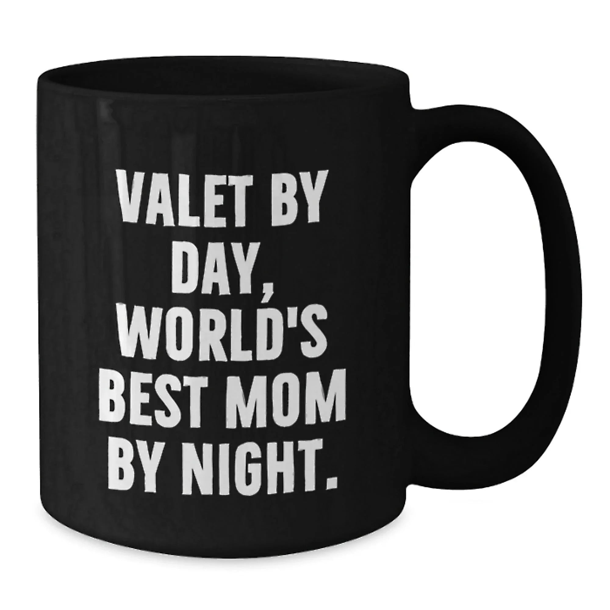 Funny Valet Gifts from Friends for Valet, Black Coffee Mug, Christmas Unique Presents