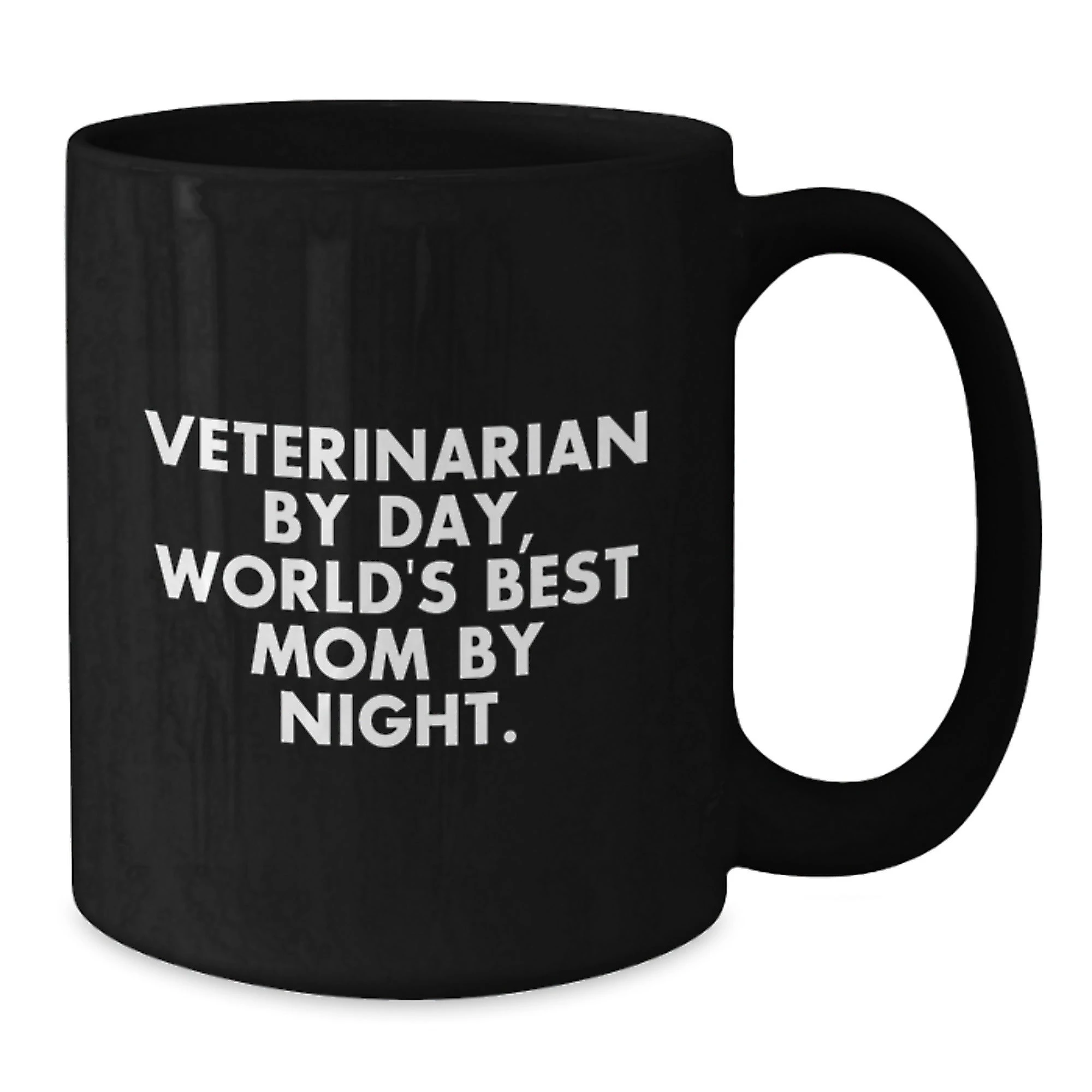 Funny Veterinarian Gifts from Mom, Black Coffee Mug for Veterinarian Day, Unique Valentine's Gifts for Women