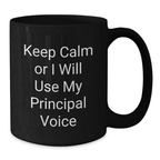 Principal Keepsake Black Coffee Mug Ceramic 11oz for Him Birthday Gift - Additional
