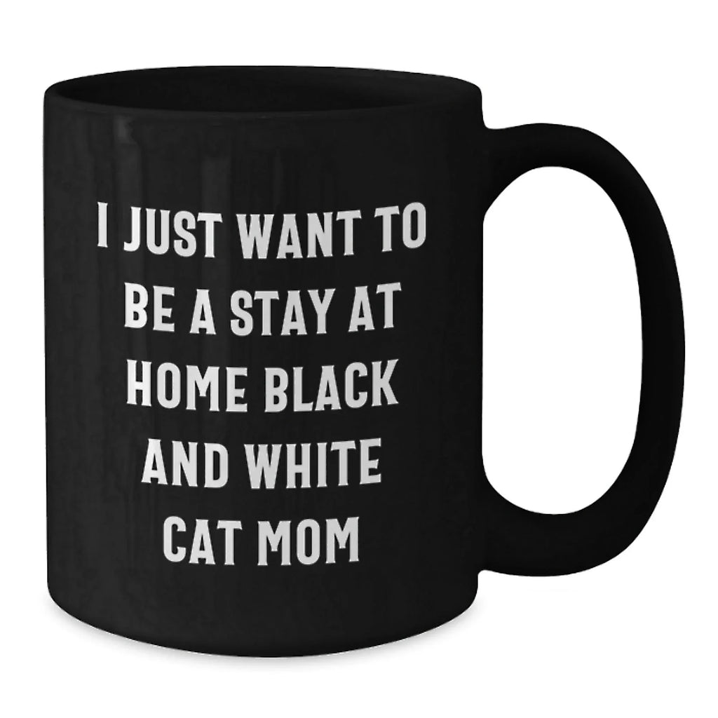 Gifts from Men and Women for Black and White Cat Lovers on Valentine's Unique Black Coffee Mugs
