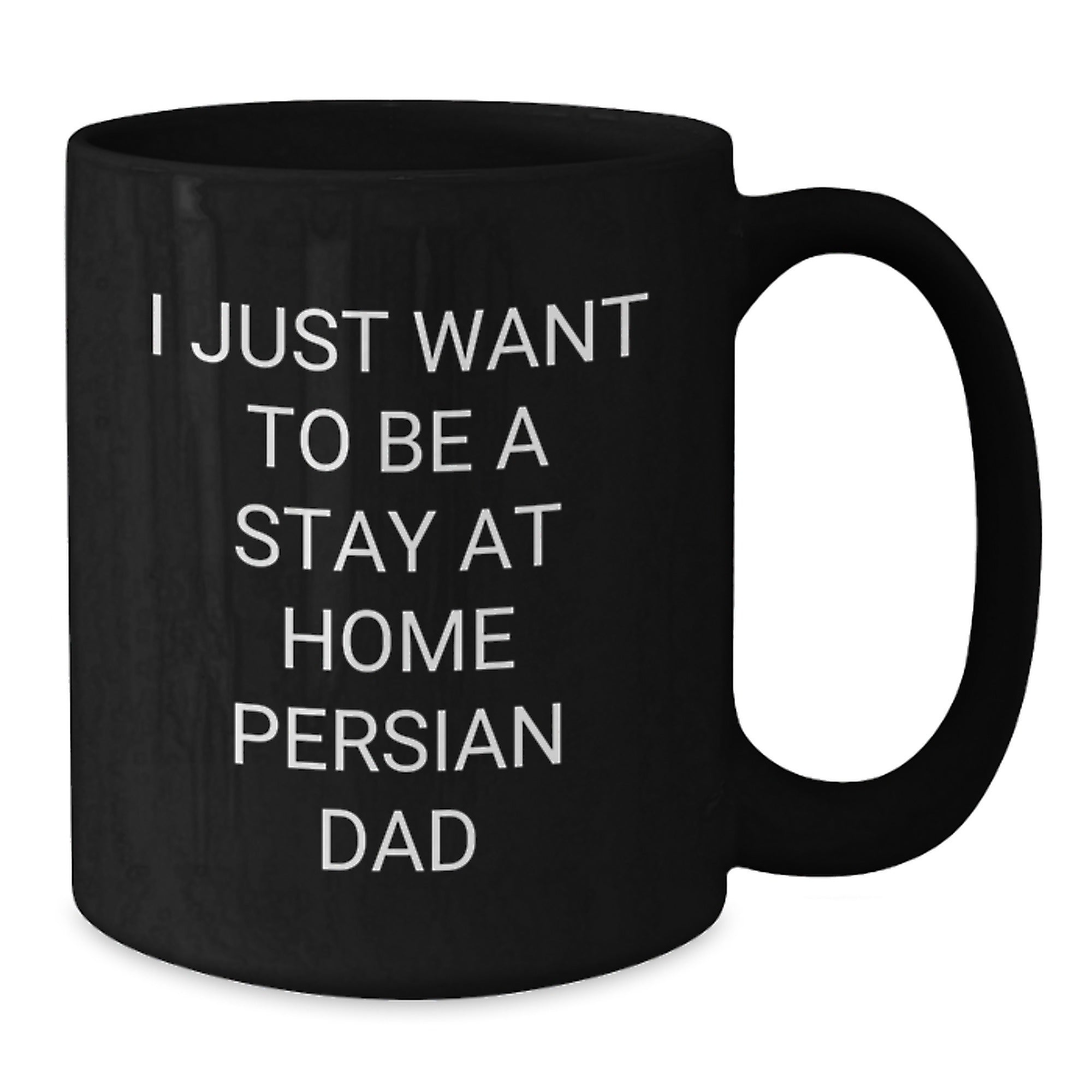 Funny Persian Cat Gifts for Men, Black Coffee Mug, I Just Want To Be A Stay At Home Persian Dad Christmas Unique Gift Ideas - Additional