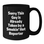 Funny Reporter Gifts for Men, Black Coffee Mug, Perfect for Christmas Unique Gifts from Friends, Family or Coworkers, 'Sorry This Guy'