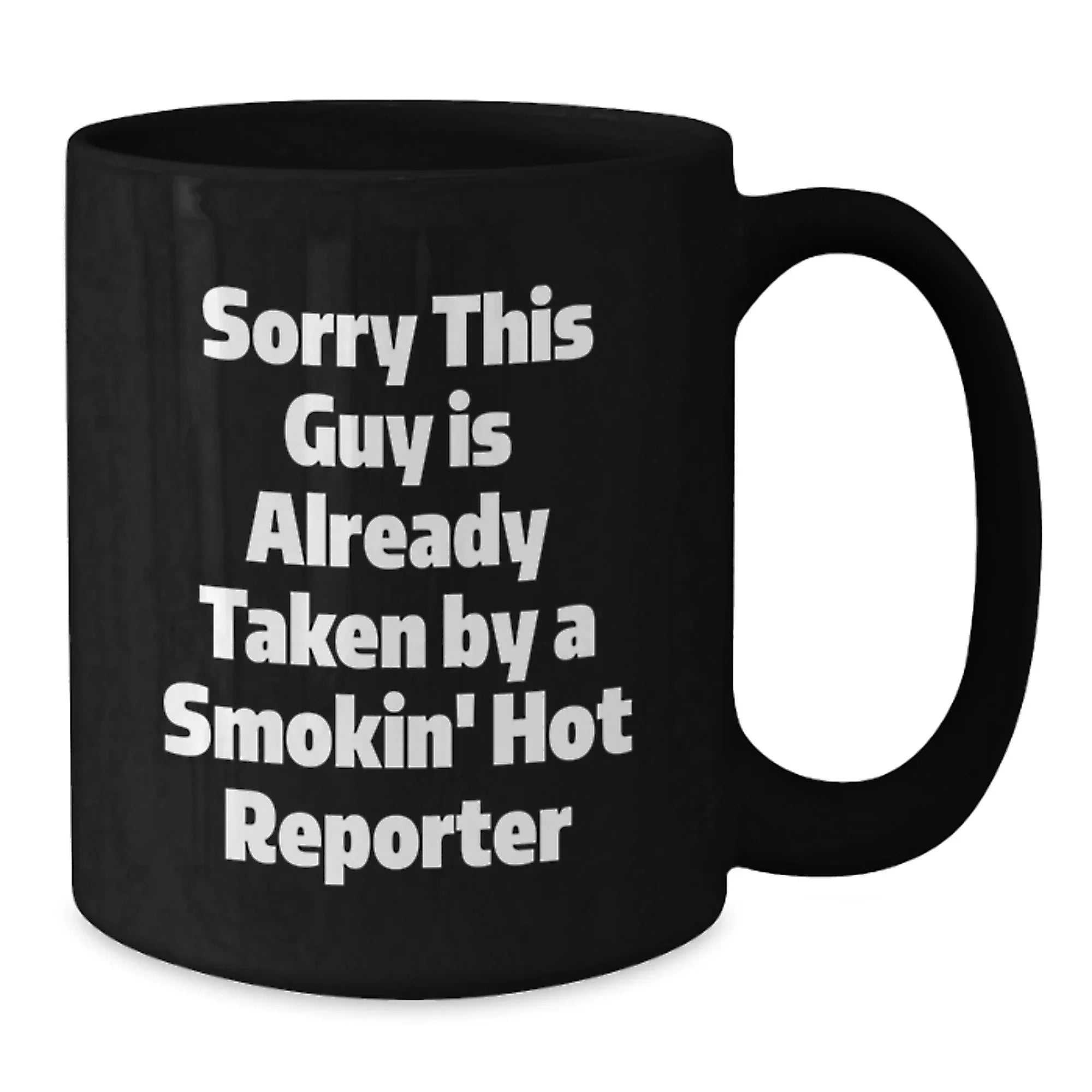 Funny Reporter Gifts for Men, Black Coffee Mug, Perfect for Christmas Unique Gifts from Friends, Family or Coworkers, 'Sorry This Guy'