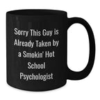 Funny School Psychologist Gifts from Friends - School Psychologist Coffee Mug - Black Coffee Mug for Christmas Unique Gifts