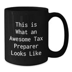 Tax Preparer Gifts from Friends, Graduation Unique Gifts for Awesome Tax Pros, Black Coffee Mug