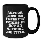 Author Gifts from Friends, Funny Black Coffee Mugs for Writers, Birthday Unique Gifts for Authors - Additional