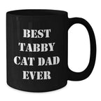 Funny Tabby Cat Gifts - Black Coffee Mug for Best Tabby Cat Dad Ever