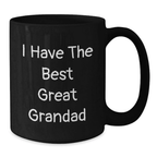 Funny Grandad Quotes Gifts from Family to Grandad Black Coffee Mug - Perfect Graduation Unique Gifts for Grandad Men - Additional