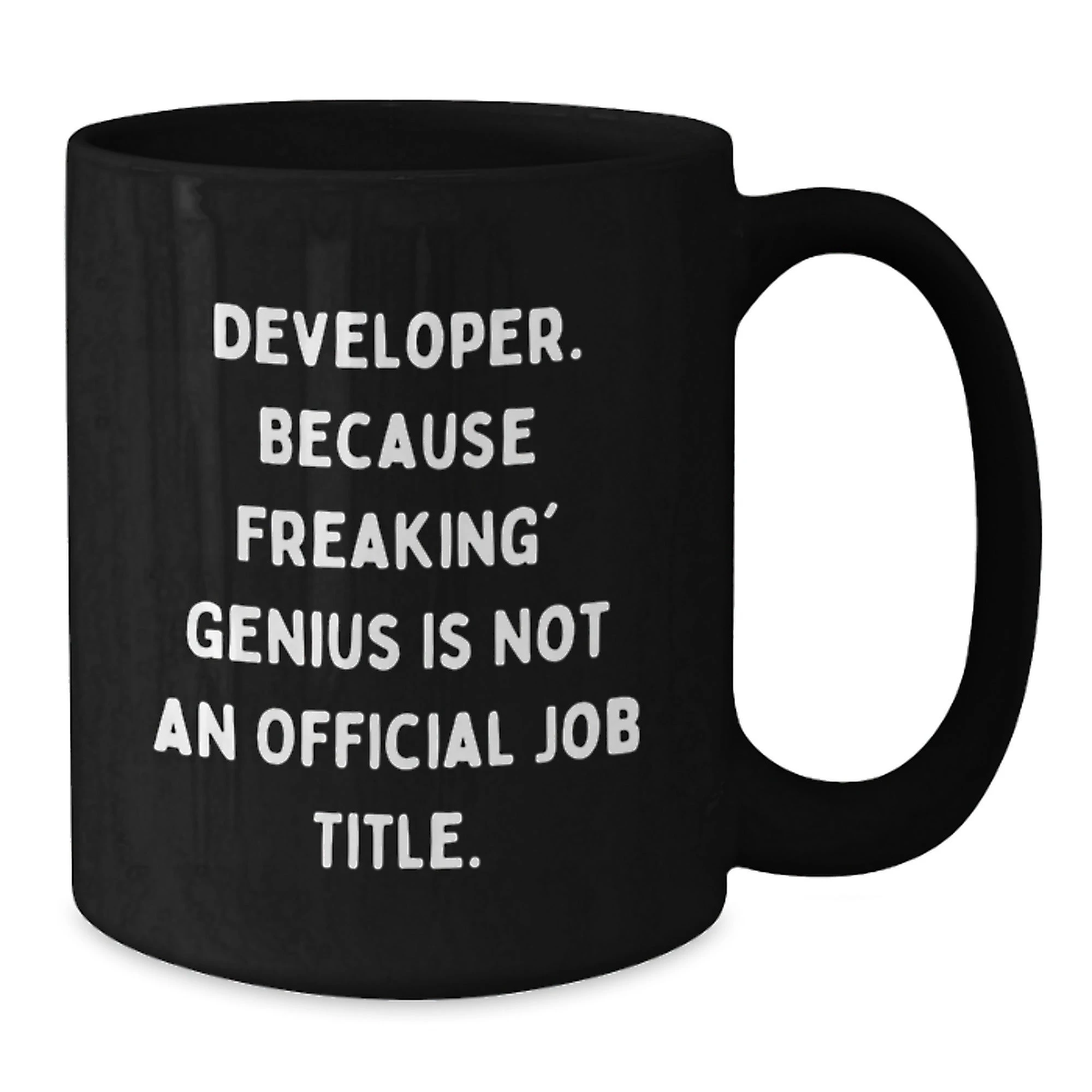 Funny Developer Gifts from Friends, Valentine's Unique Gifts for Developer, Black Coffee Mug