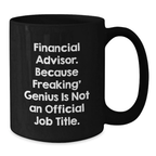 Financial Advisor Keepsake Black Coffee Mug for Him Birthday Gift - Additional