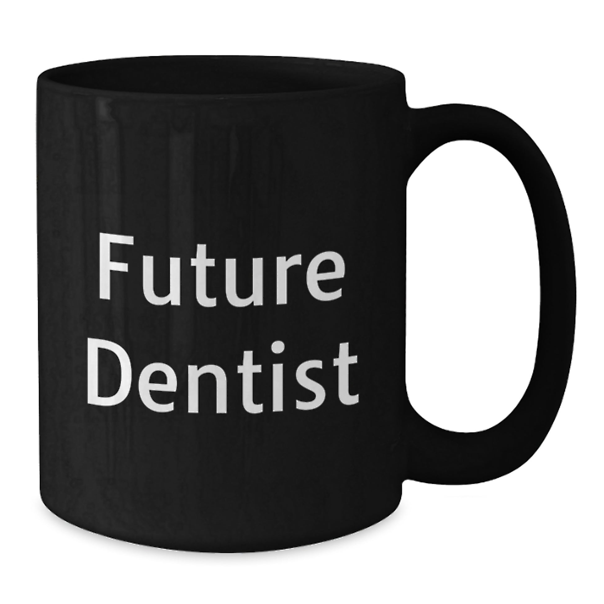 Funny Gifts from Friends to Future Dentist Christmas Unique Mugs, Inspirational Quote 'Future Dentist by Day, Coffee Lover by Night', Black Coffee Mug, 11oz or 15oz, Microwave and Dishwasher Safe - Additional