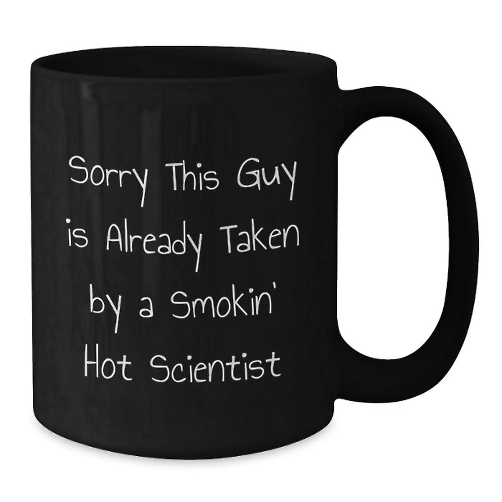 Funny Scientist Gifts for Men from Friends, Unique Black Coffee Mugs with Smokin' Hot Scientist Quote, Christmas Unique Gifts for Scientist