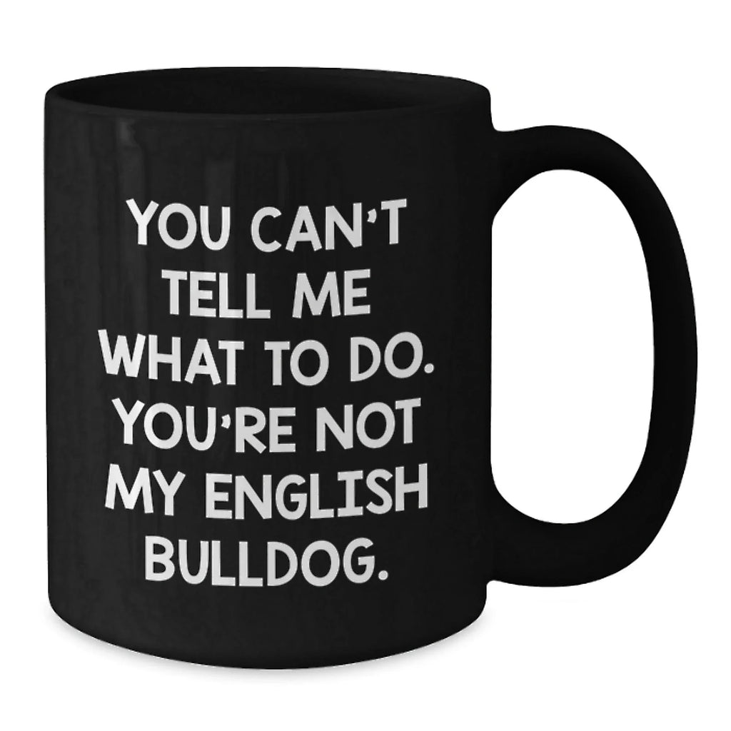 Funny English Bulldog Black Coffee Mugs