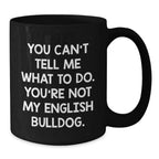 Funny English Bulldog Black Coffee Mugs