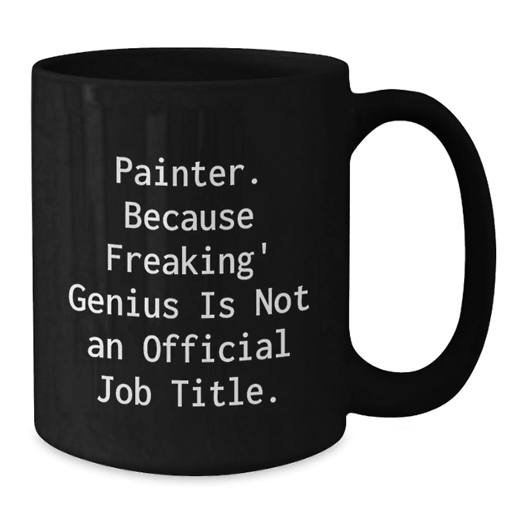 Painter Keepsake Black Coffee Mug for Him Ceramic 11oz Birthday Gift - Additional