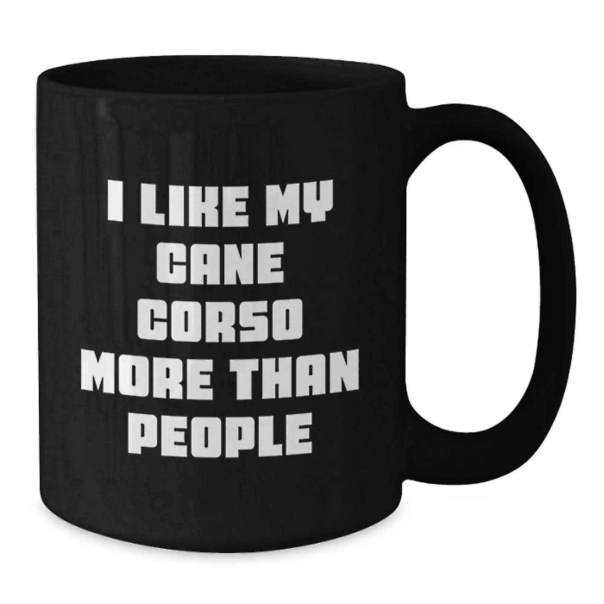 Funny Cane Corso Dog Lover's Black Coffee Mug Gifts from Men to Friends for Valentine's