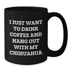 Chihuahua Dog Black Coffee Mugs