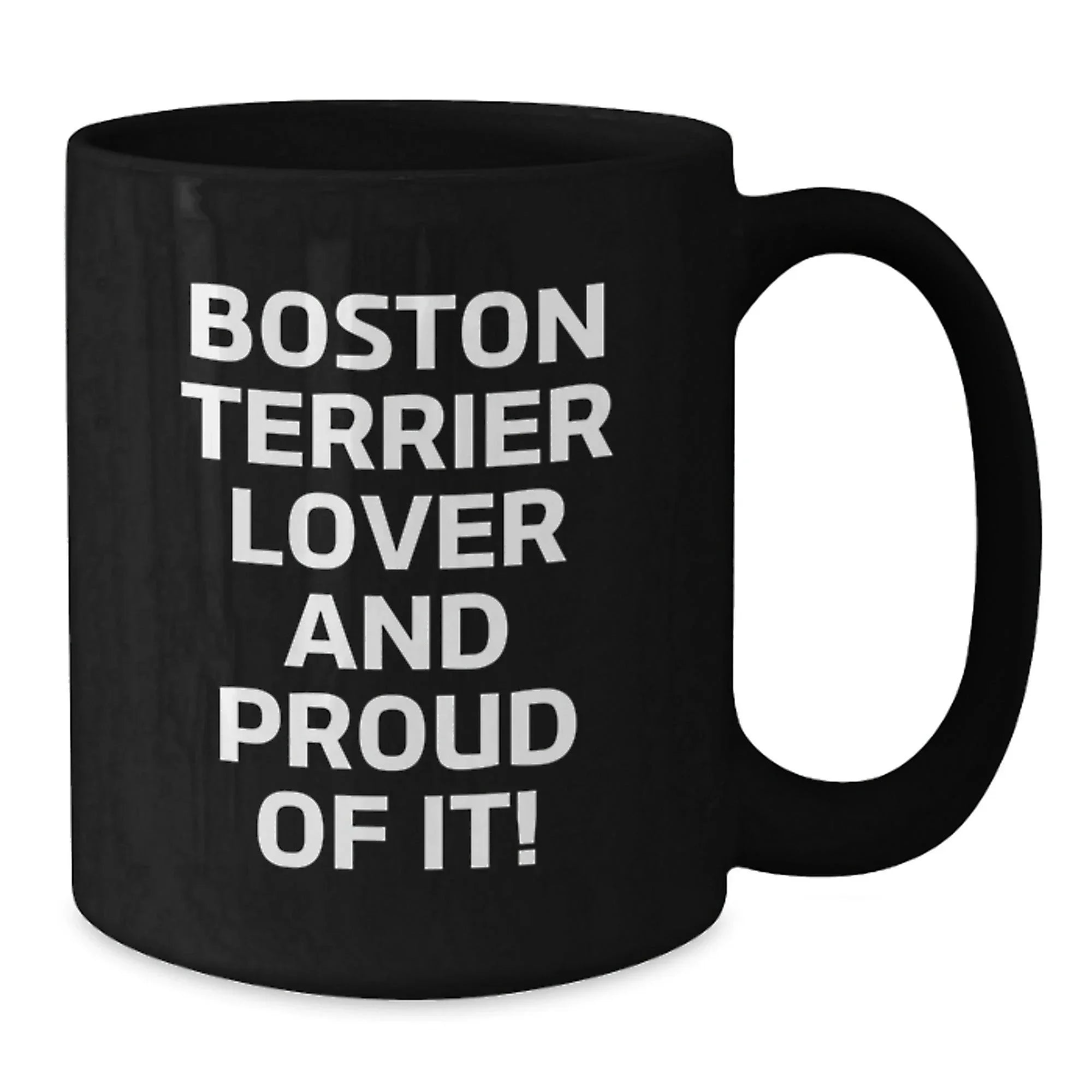 Boston Terrier Mug For Dog Lovers Funny Valentine Gift Black Ceramic