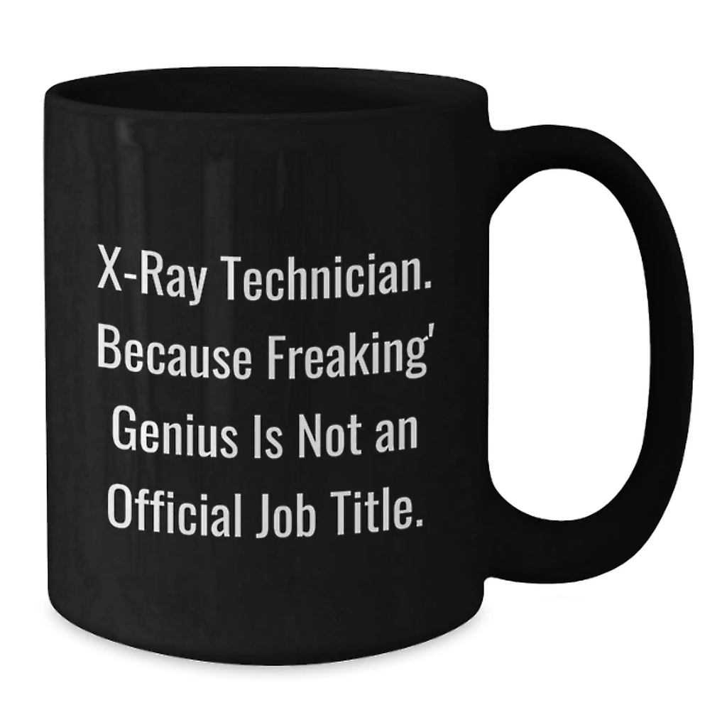 X-Ray Technician Keepsake Black Coffee Mug for Him Birthday Gift - Additional