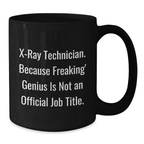 X-Ray Technician Keepsake Black Coffee Mug for Him Birthday Gift - Additional