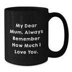Birthday Gift for Her Mum Black Coffee Mug Present Surprise - Additional