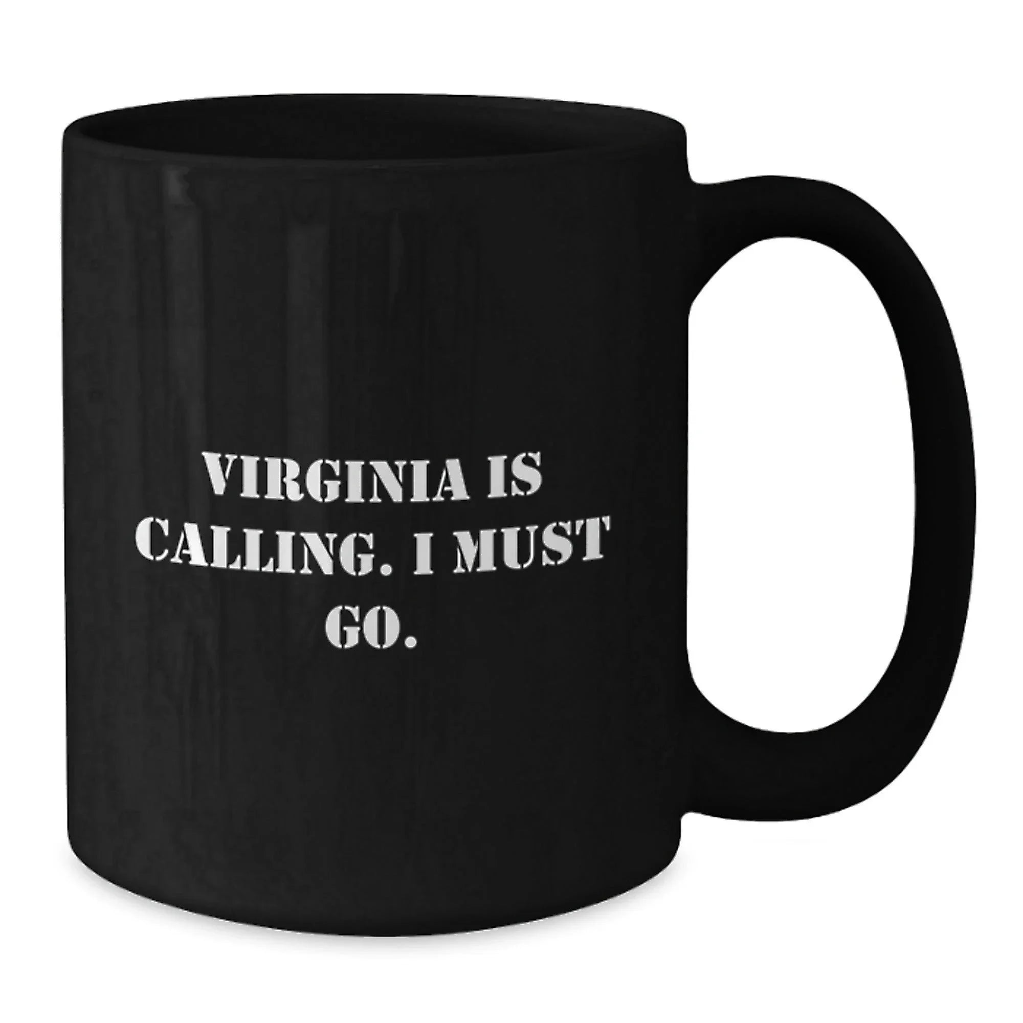 Gifts from Virginia Lovers for Valentine's - Funny Virginia Quote Black Coffee Mug, Perfect for Friends, Family, and Coworkers