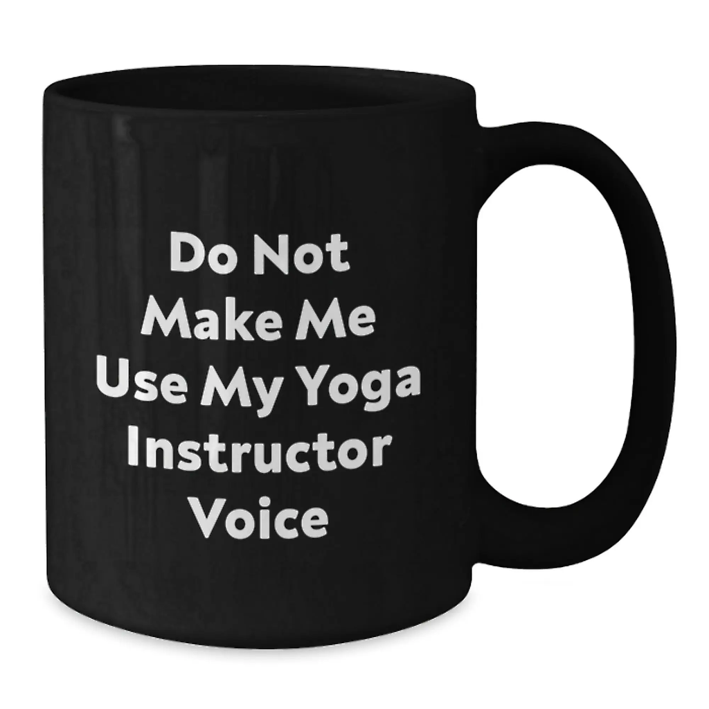 Yoga Instructor Keepsake Black Coffee Mug for Him Birthday Gift Ceramic - Additional