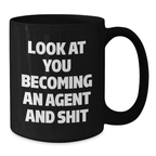 Novelty Agent Black Coffee Mug Birthday Gift for Friends Fun - Additional