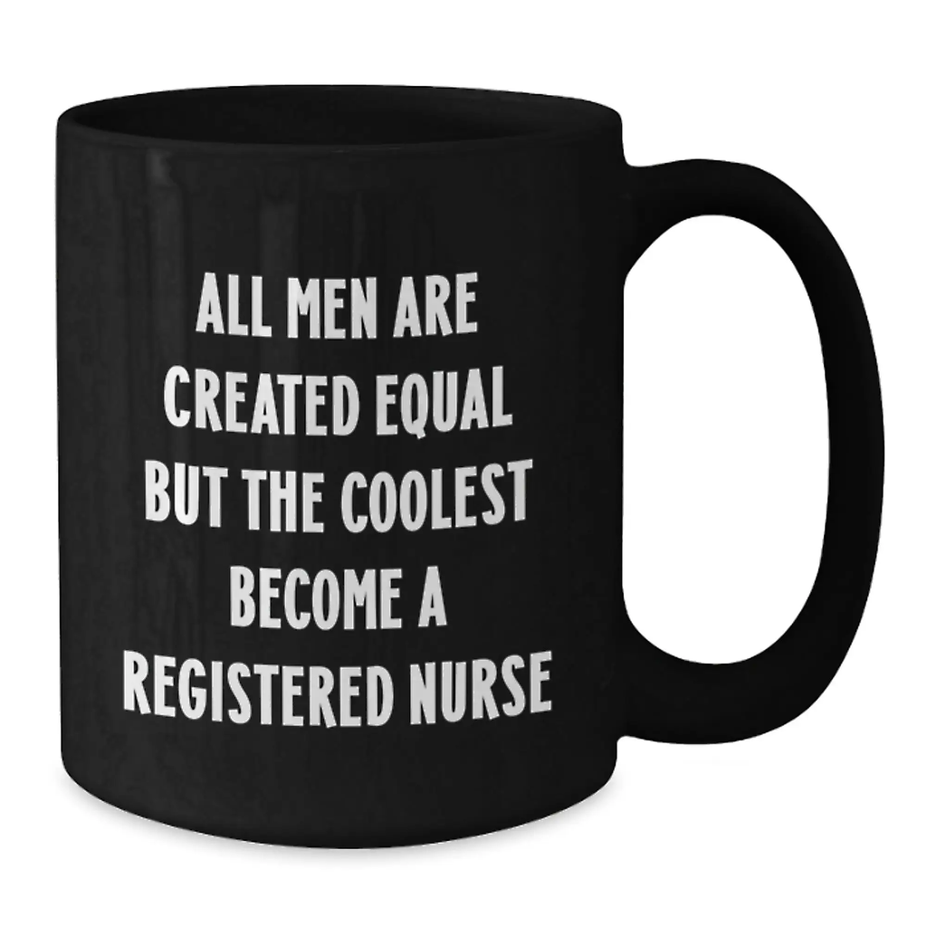 Registered Nurse Novelty Black Coffee Mug for Friends Birthday Gift - Additional