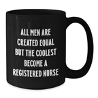 Registered Nurse Novelty Black Coffee Mug for Friends Birthday Gift - Additional