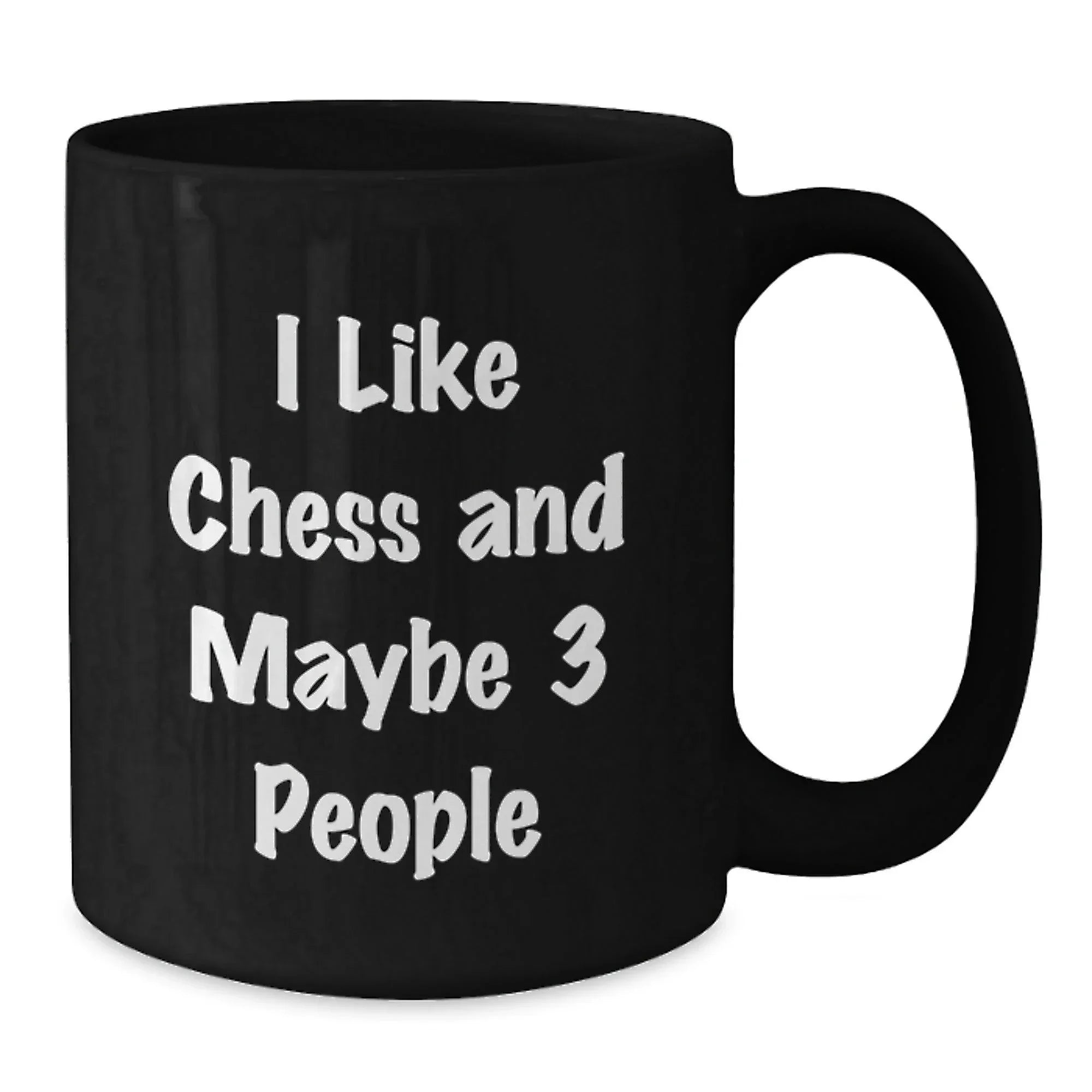 Funny Chess Gifts for Chess Players, Black Coffee Mugs, Christmas Unique Gifts from Friends