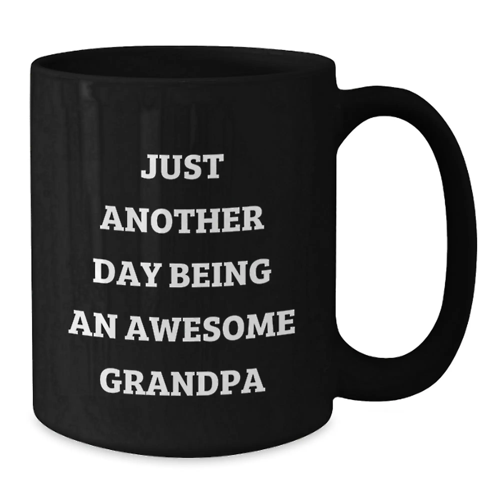 Grandpa Keepsake Black Coffee Mug Birthday Gift for Him Surprise - Additional
