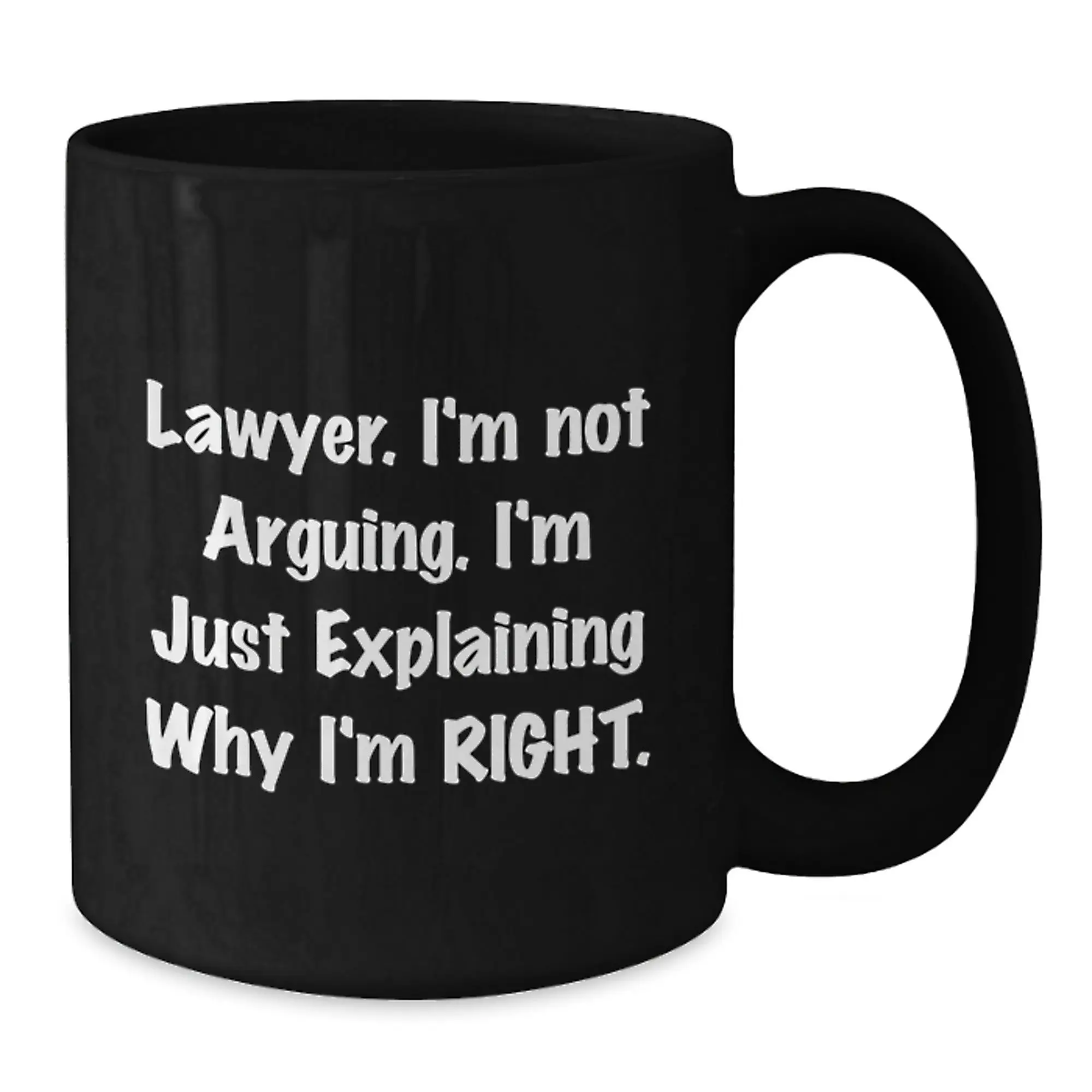 Lawyer Keepsake Black Ceramic Coffee Mug for Him Birthday Gift 11oz - Additional
