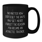 Inspirational Gifts from Friends to Athletic Trainer Graduation Unique Unique Mugs - Never Forget Quote - Additional