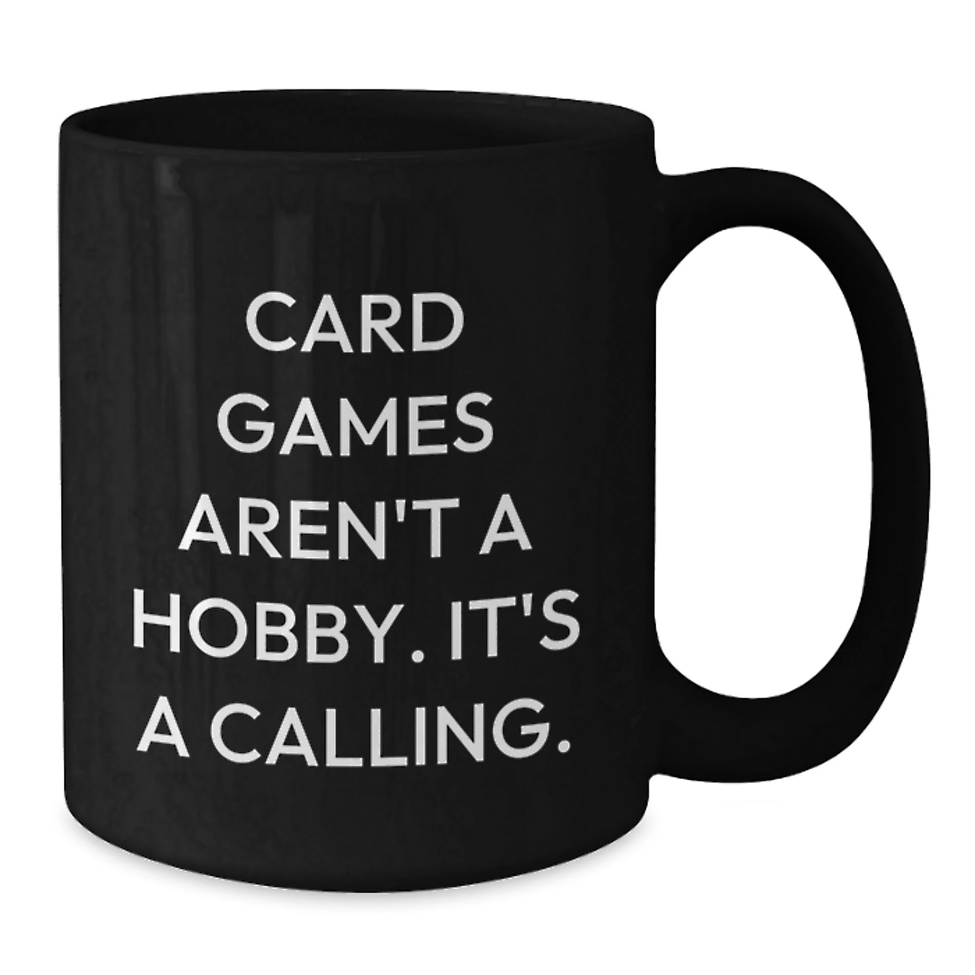 Funny Card Games Enthusiast Gifts from Friends for Card Games Lovers Black Coffee Mug Christmas Unique Presents