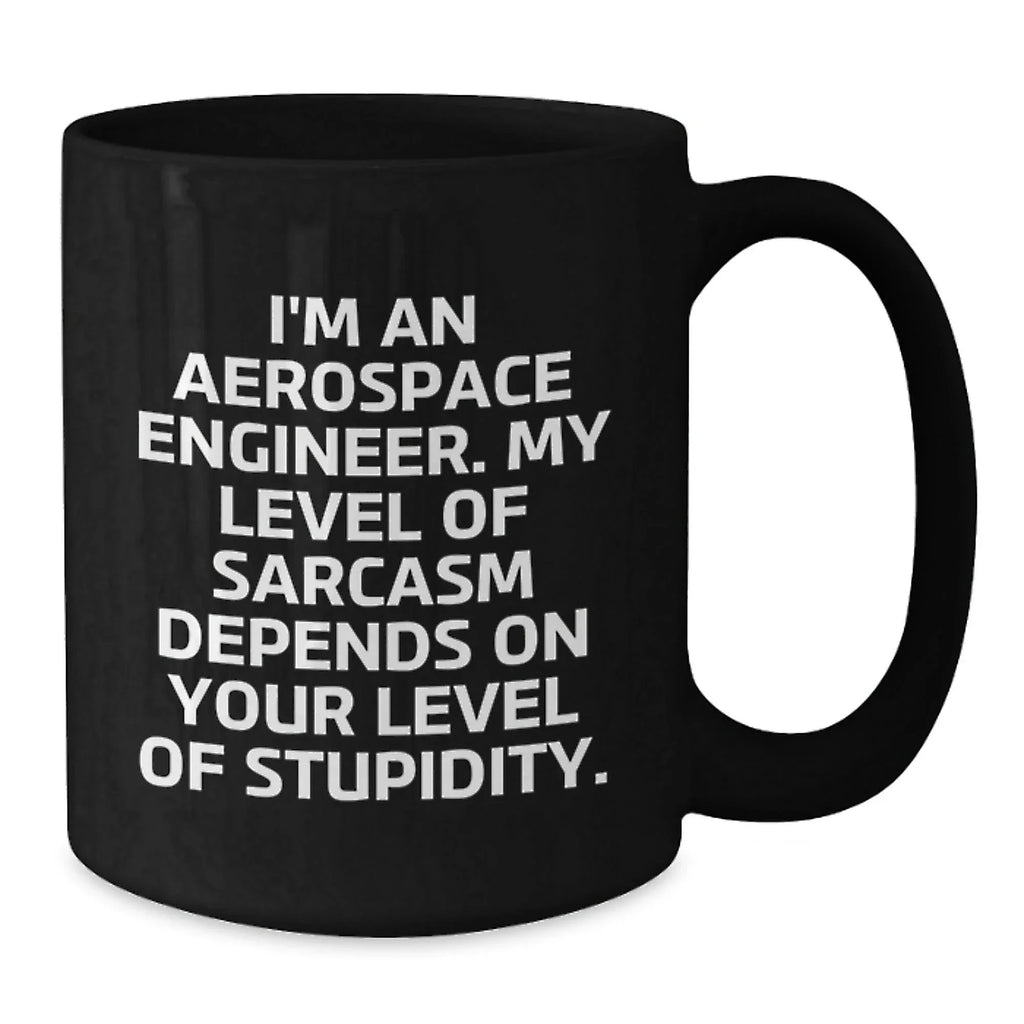 Funny Gifts for Aerospace Engineers, Unique Black Coffee Mugs, Sarcastic Christmas Memorable Presents from Friends and Family