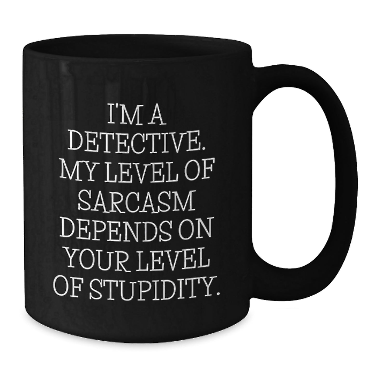 Funny Detective Black Coffee Mug Gifts from Friends and Family for Christmas Unique Presents for Him Her - Additional