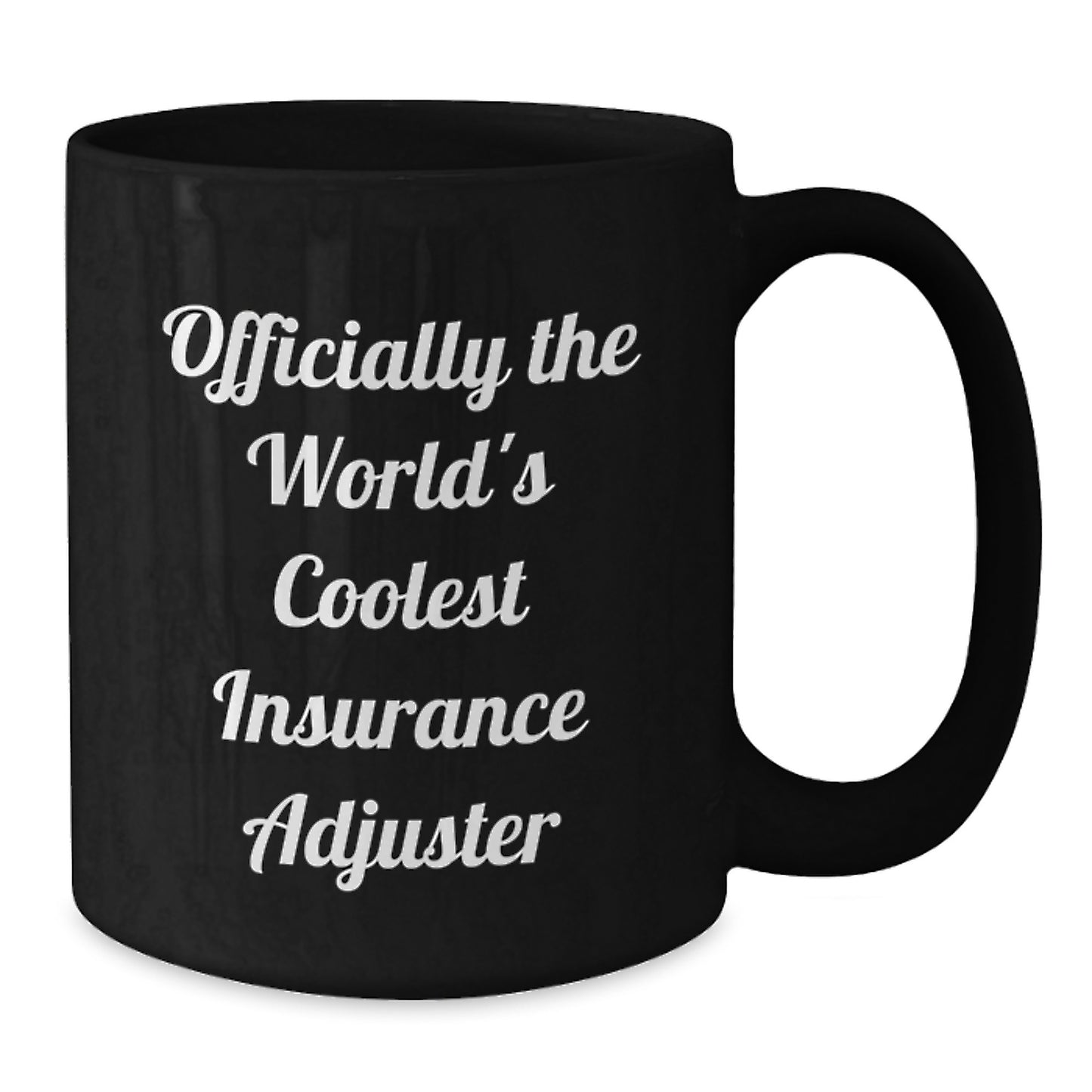 Gifts for Insurance Adjuster, Funny 'Officially The World's Coolest Insurance Adjuster' Black Coffee Mug, Christmas Unique Gifts from Friends - Additional