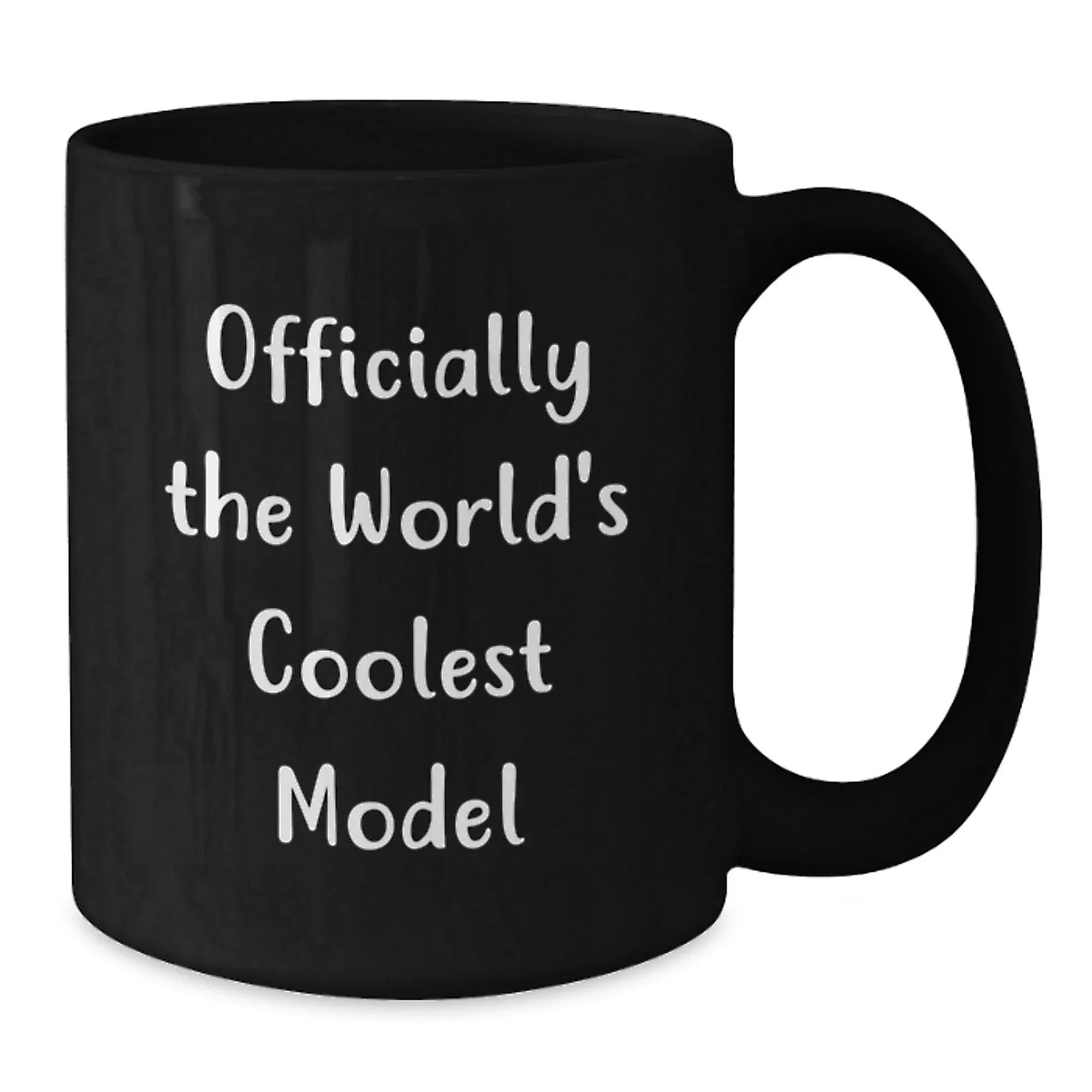 Funny Model Gifts for Christmas, Funny Black Coffee Mug Inspired by Officially The World's Coolest Model, Gift from Friends to Model Enthusiasts